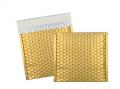 [16200106] Luftpolstertaschen Metallic Bubble Bags 165x165 mm Haftklebend Gold mattiert